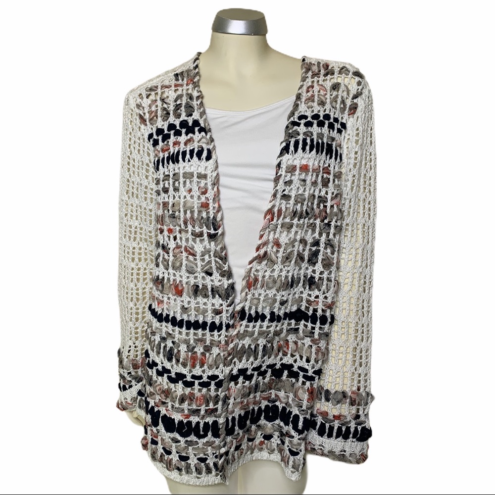 ZOZO White, Black & Neutrals Sweater Cardigan
